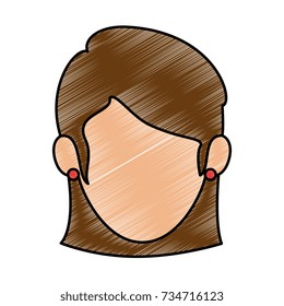 beautiful woman head avatar character
