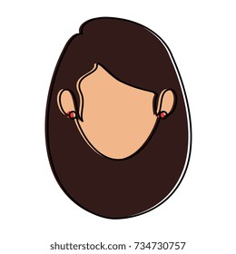 beautiful woman head avatar character