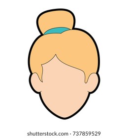beautiful woman head avatar character