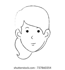 beautiful woman head avatar character