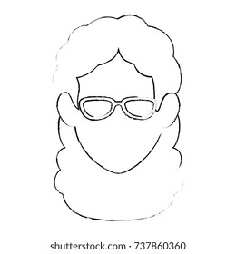 beautiful woman head avatar character