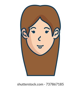 beautiful woman head avatar character