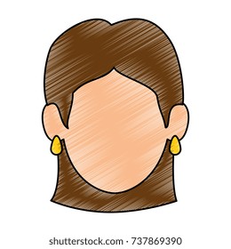 beautiful woman head avatar character