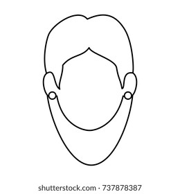 beautiful woman head avatar character