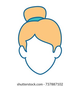 beautiful woman head avatar character