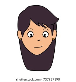 beautiful woman head avatar character
