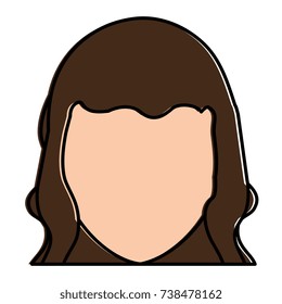 beautiful woman head avatar character