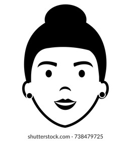 beautiful woman head avatar character