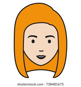 beautiful woman head avatar character