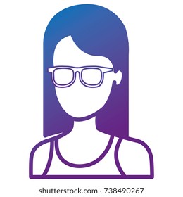 beautiful woman head avatar character