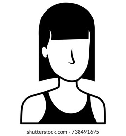 beautiful woman head avatar character