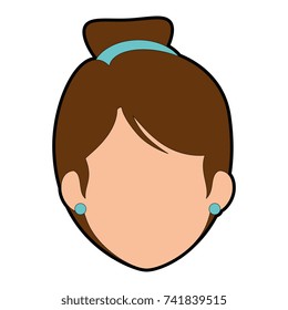 beautiful woman head avatar character