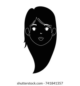 beautiful woman head avatar character