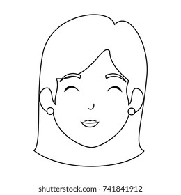 beautiful woman head avatar character