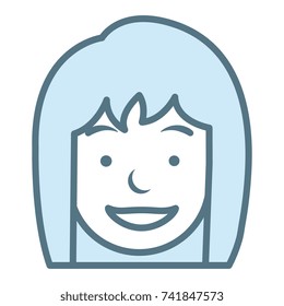 beautiful woman head avatar character
