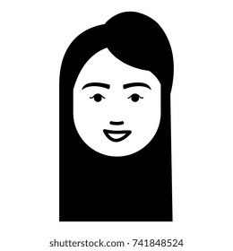 beautiful woman head avatar character