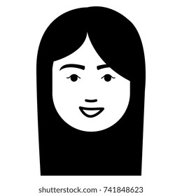 beautiful woman head avatar character