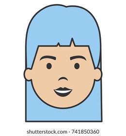 beautiful woman head avatar character