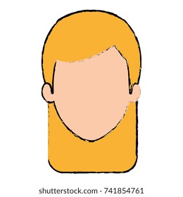 beautiful woman head avatar character