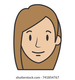 beautiful woman head avatar character