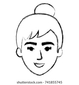 beautiful woman head avatar character