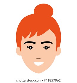 beautiful woman head avatar character