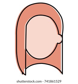 beautiful woman head avatar character