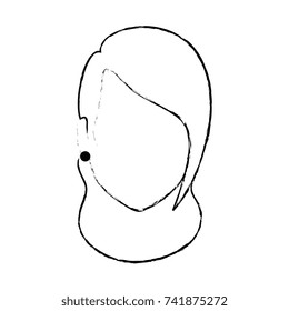 beautiful woman head avatar character