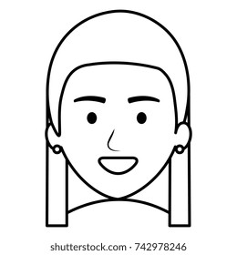 beautiful woman head avatar character