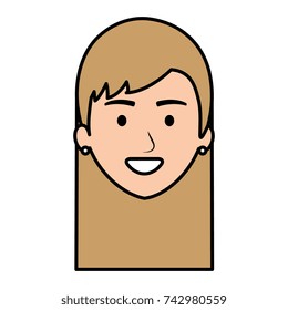 beautiful woman head avatar character
