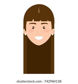 beautiful woman head avatar character