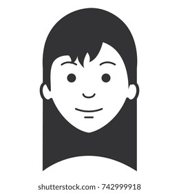 beautiful woman head avatar character