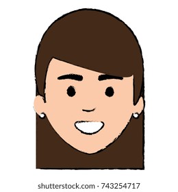 beautiful woman head avatar character