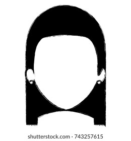 beautiful woman head avatar character