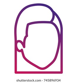 beautiful woman head avatar character