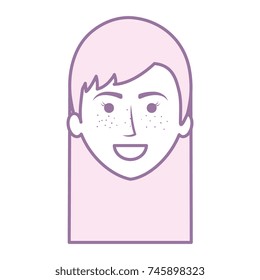 beautiful woman head avatar character