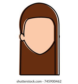 beautiful woman head avatar character