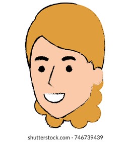beautiful woman head avatar character