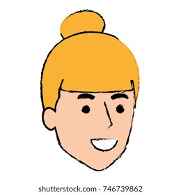 beautiful woman head avatar character