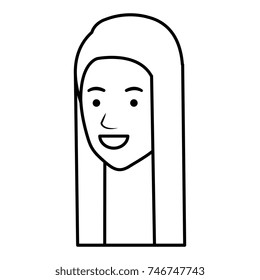 beautiful woman head avatar character