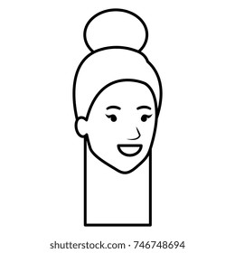 beautiful woman head avatar character
