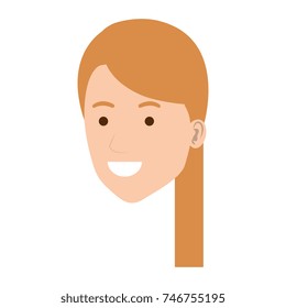 beautiful woman head avatar character