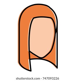 beautiful woman head avatar character