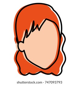 beautiful woman head avatar character