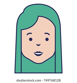 beautiful woman head avatar character