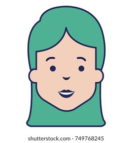 beautiful woman head avatar character