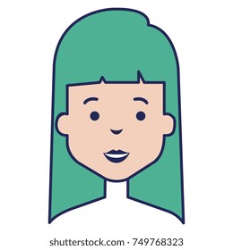 beautiful woman head avatar character