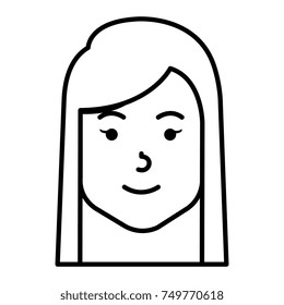 beautiful woman head avatar character
