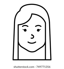 beautiful woman head avatar character
