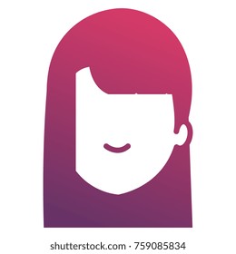 beautiful woman head avatar character